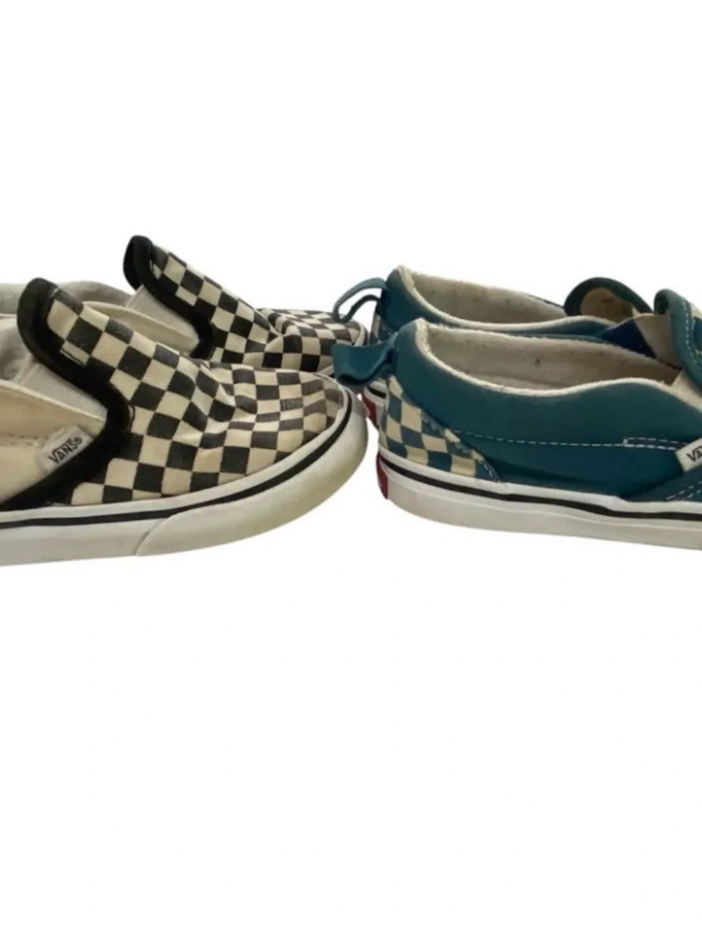 Vans Kids Checkerboard Slip-On Sneakers - Teal & Black